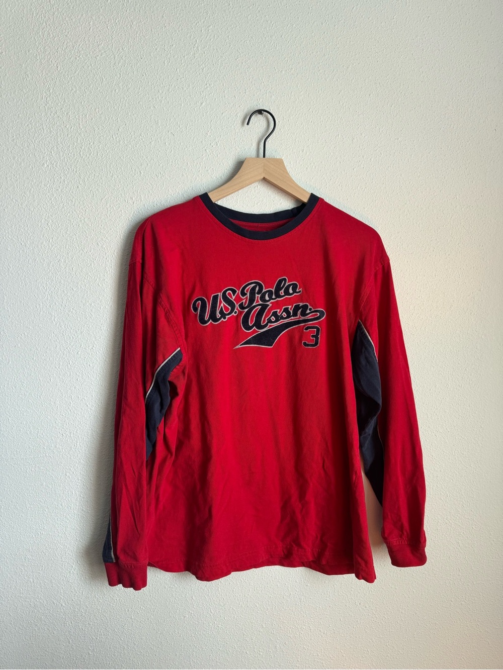 U.S. Polo Assn. Men’s Red Long-Sleeve Logo Shirt